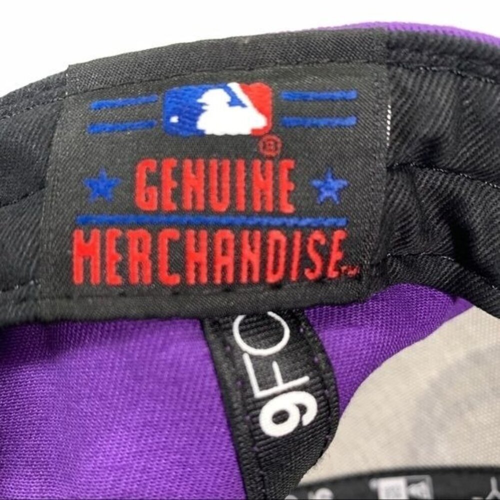 Colorado Rockies Baseball Hat Purple White Iridescent Brim Size Girls Youth - Picture 6 of 11